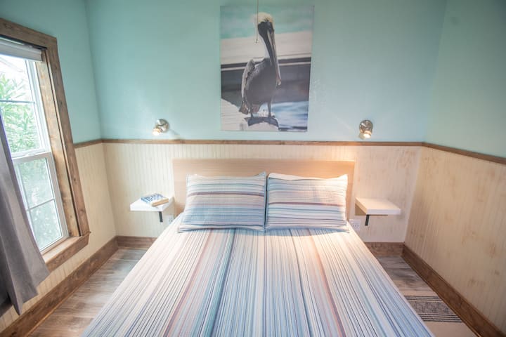 在贝壳小屋内眺望