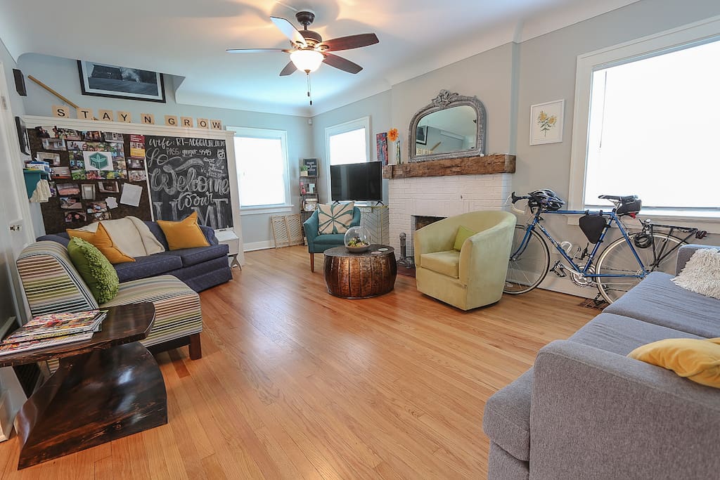 Our living room is a great space for gathering.