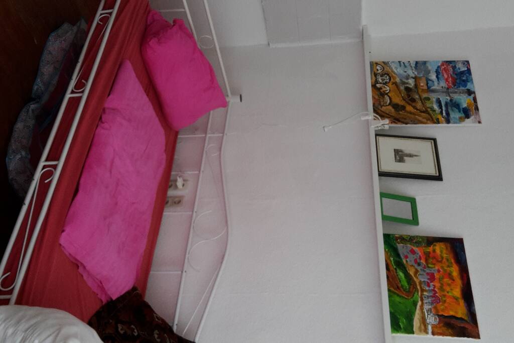 your bed and some pictures - if you fall in love with them, don't worry: they are all for sale