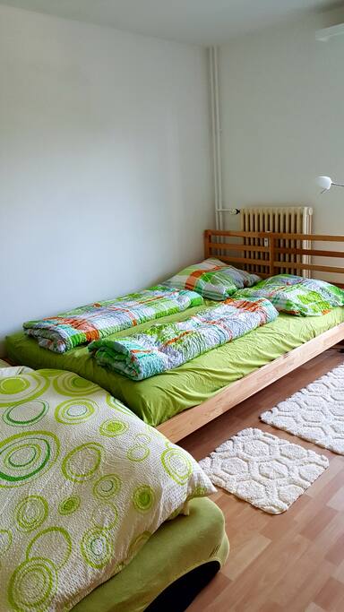 the third bed (if needed, free of charge), in the front, left