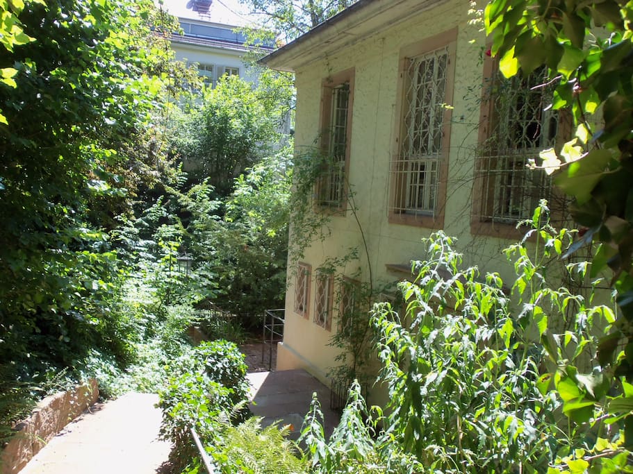 Dein Zimmer von außen gesehen (oben links die zwei Fenster)