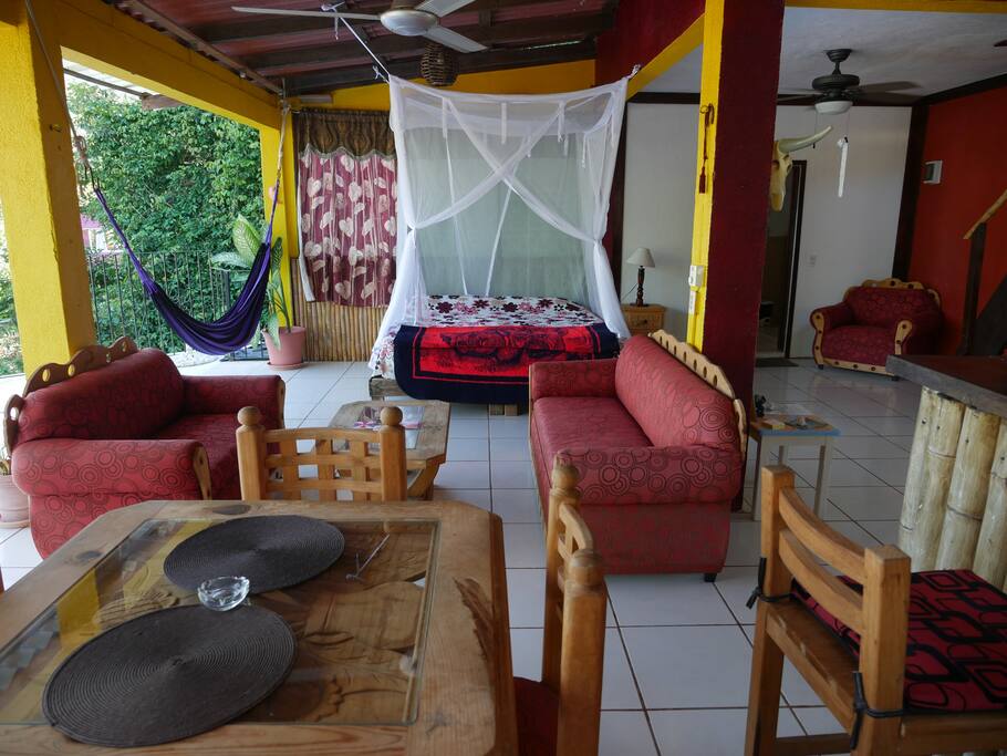 An overall view of the main area of Casa Alba.