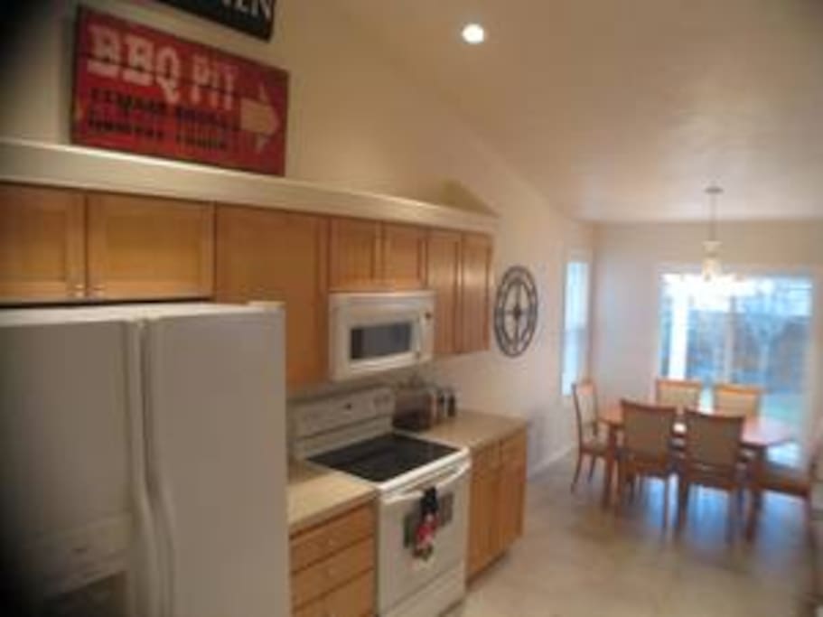 Kitchen with White on White Appliances