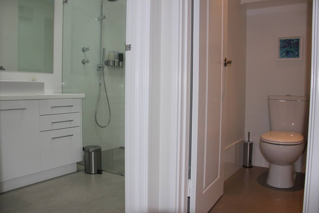 Private bathroom and toilet