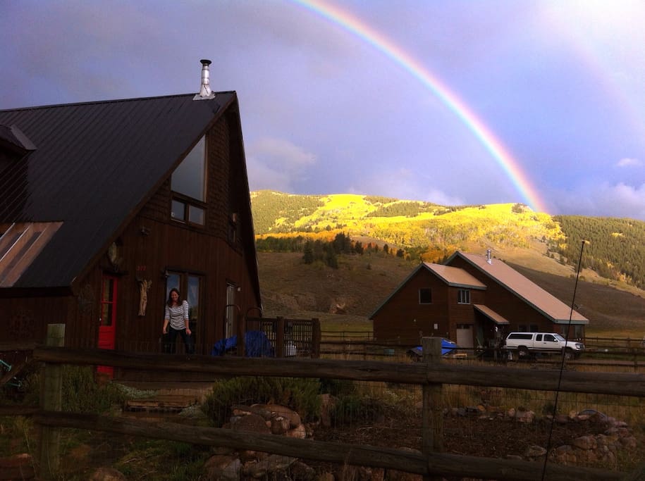 National Forest and rainbows behind our house!