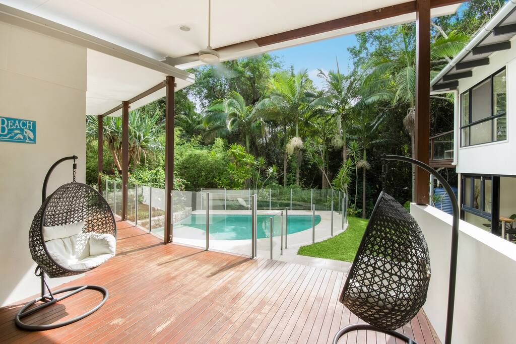 Sit down and take in the view on these comfortable hanging chairs