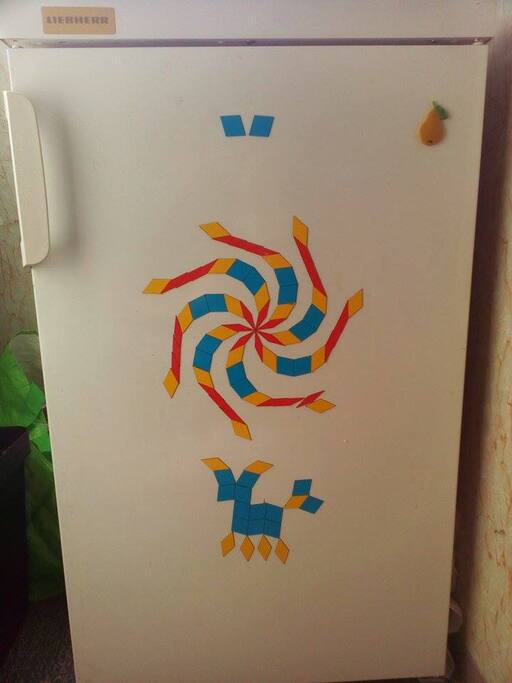 Fridge in the kitchen