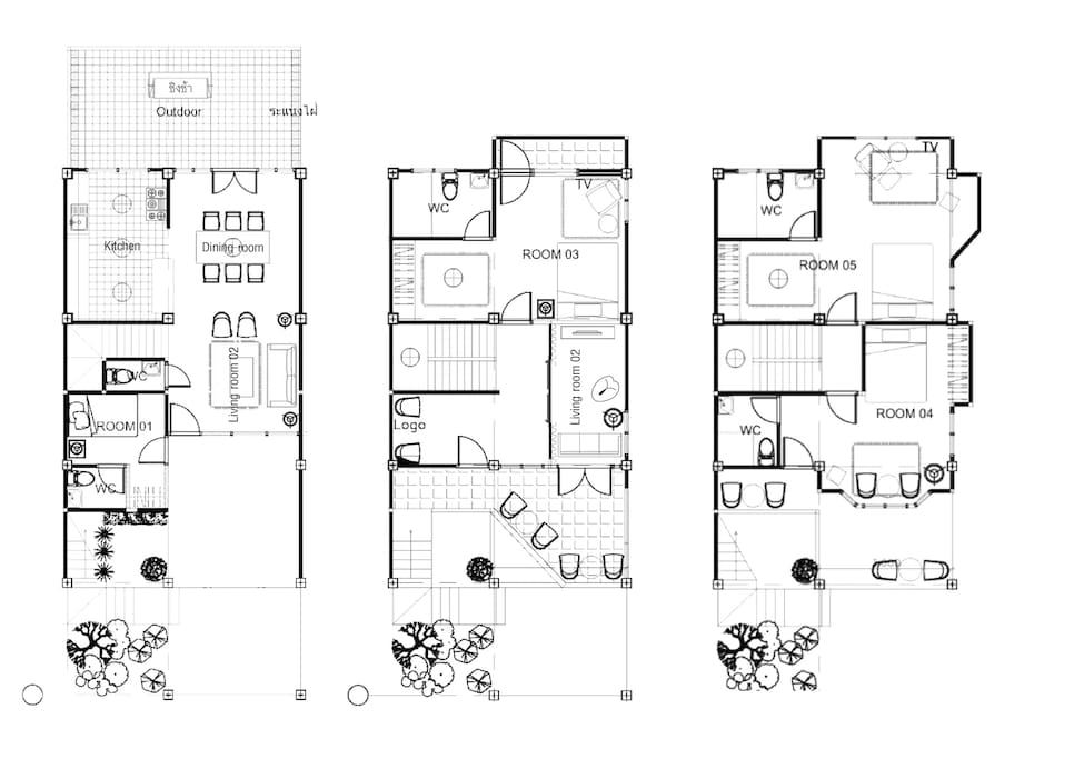 Our house floor plan (Rooftop on 4th floor)