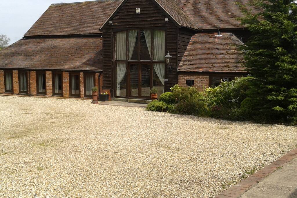 Front entrance with ample parking