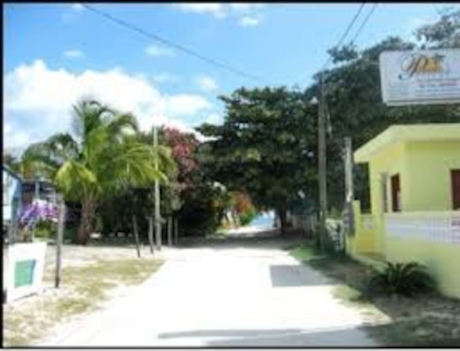 Our Street, just steps to the sea and beach area