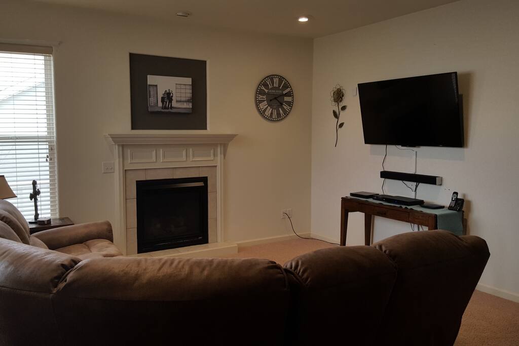 55" TV with cable