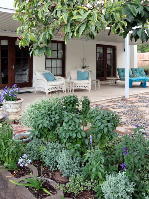 Luxurious garden furniture within tranquil surroundings