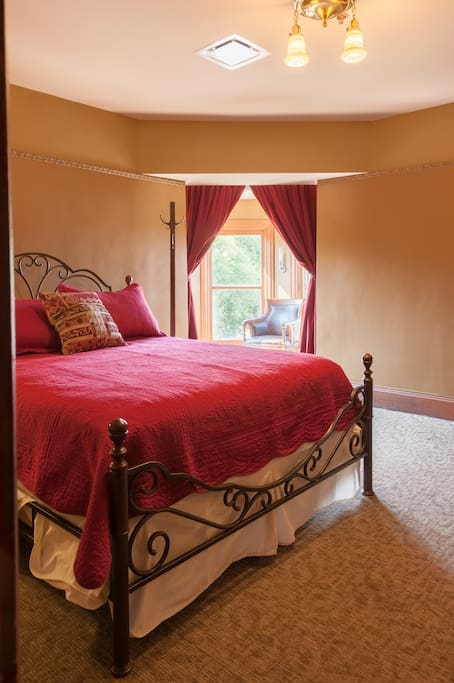 Bedroom 2 with turret view