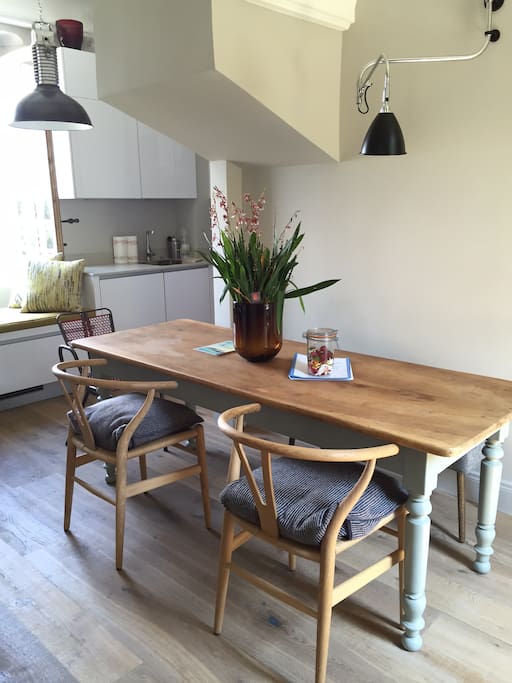 light and airy dining