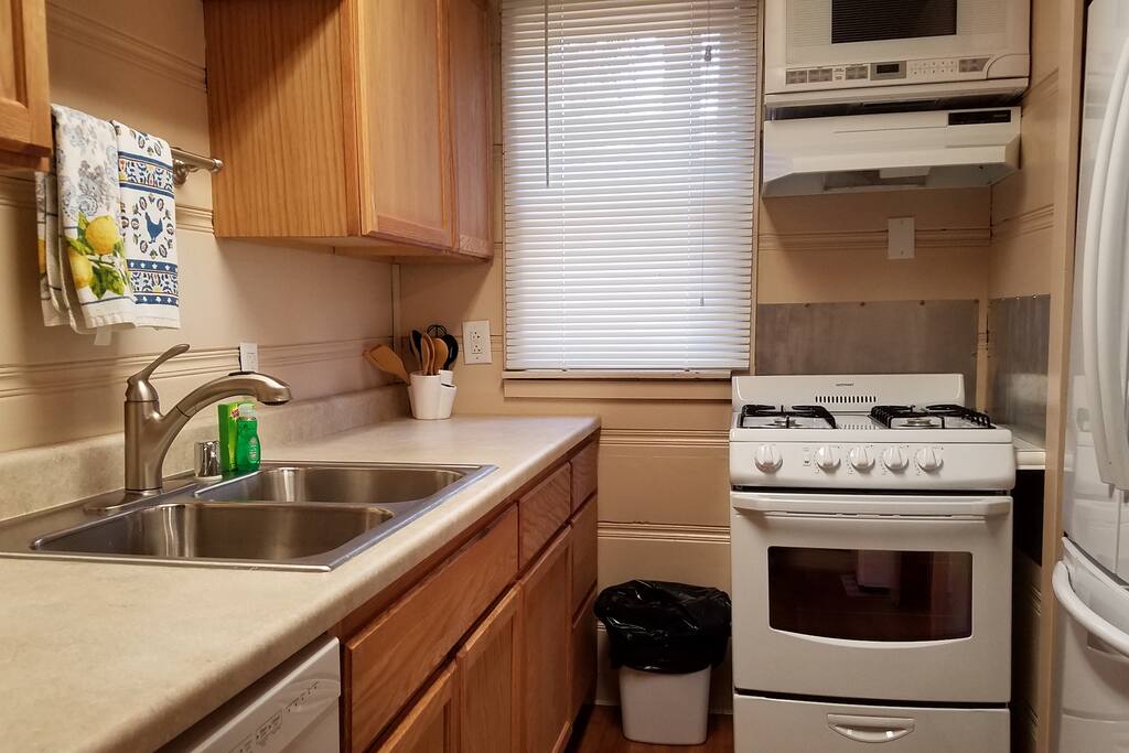 A functional kitchen with all new appliances!
