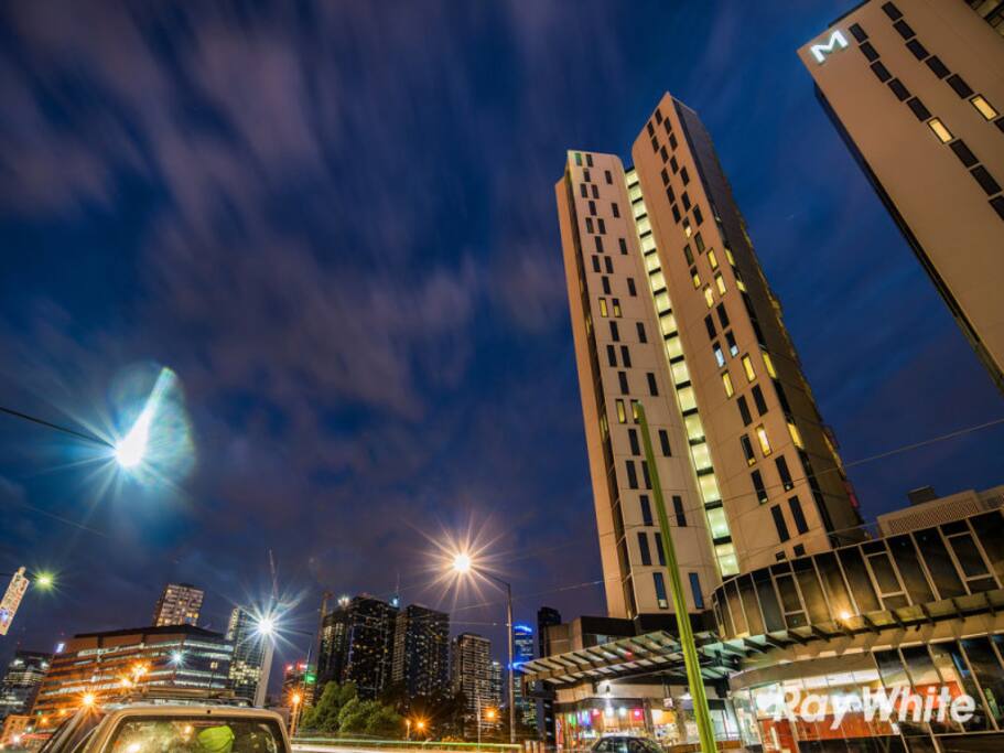 Night view of the building
