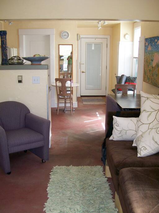 Living through Kitchen to Commons Entrance
