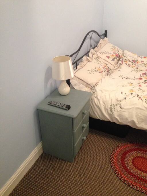 Newly refurbished room with wall mounted TV!