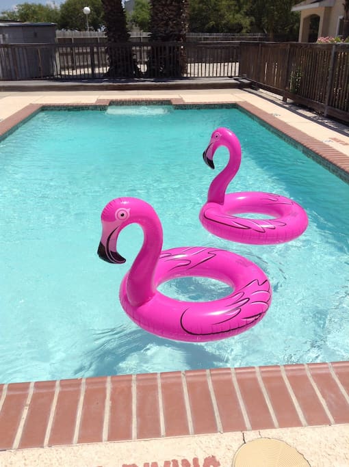 Community pool, right outside the front door!