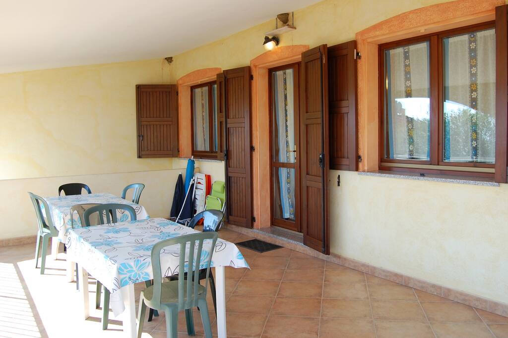 Outdoors dining area