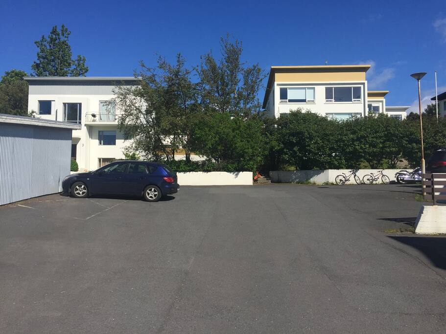 Our apartment is the white and yellow one