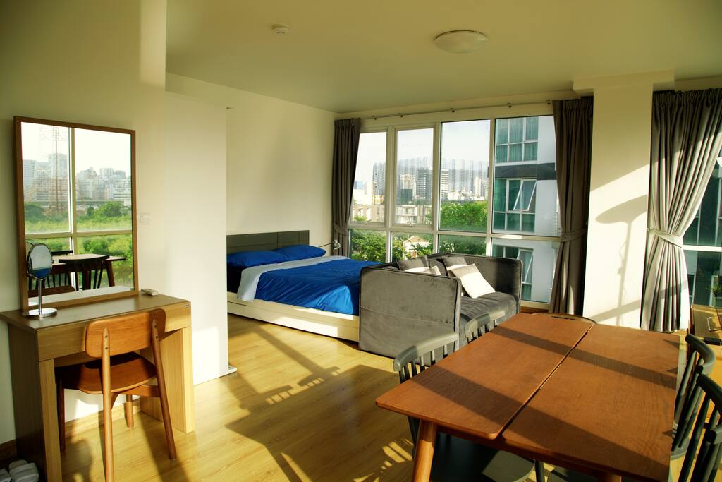 44 SQ.M. with 2 sides full glass wall, a rare room type in Bangkok.