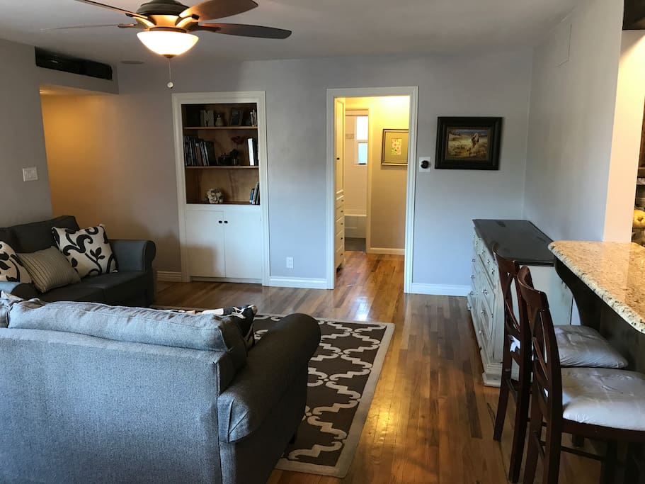 Main Living: Couch and Air mattress available