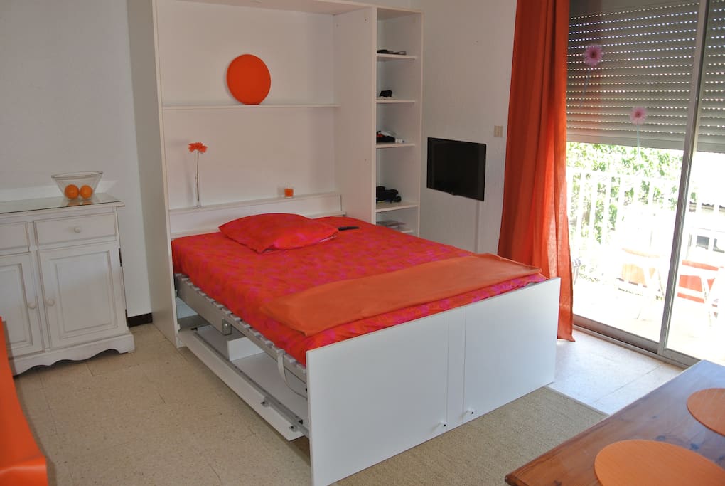lit 2 places escamotable ouvert