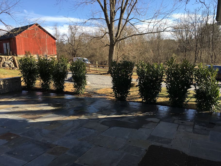 Patio view of the Barn