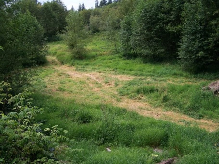 Easy access path down to the tipi.
