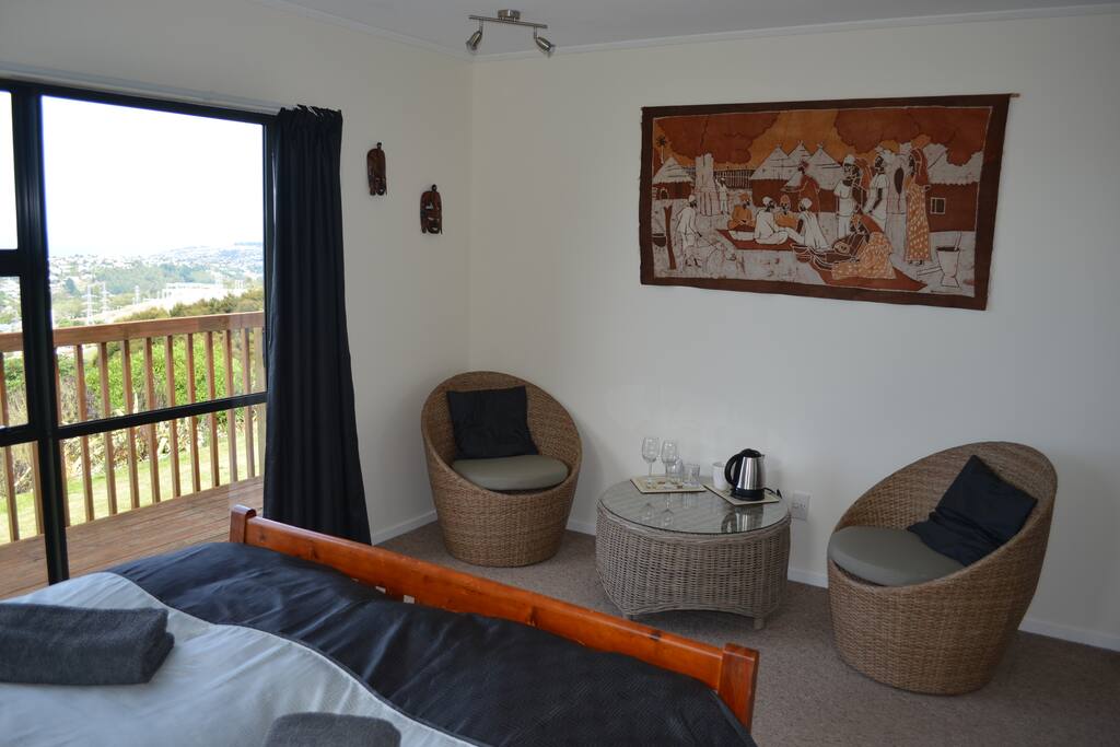Double bedroom with personal space.