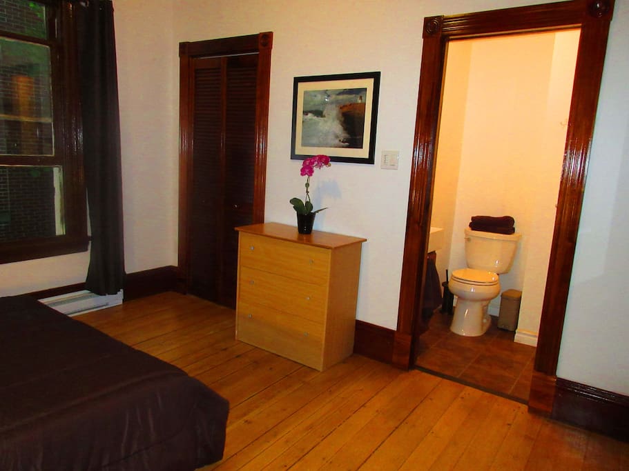 On-suite bathroom with shower for first bedroom