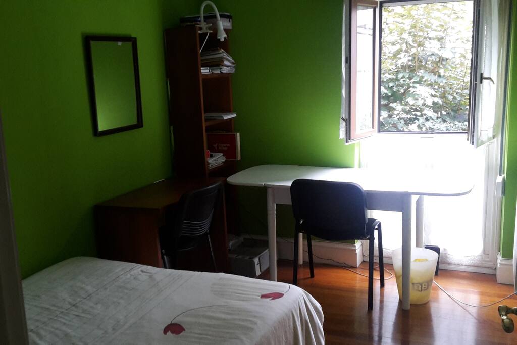 Wifi and work table with chair.