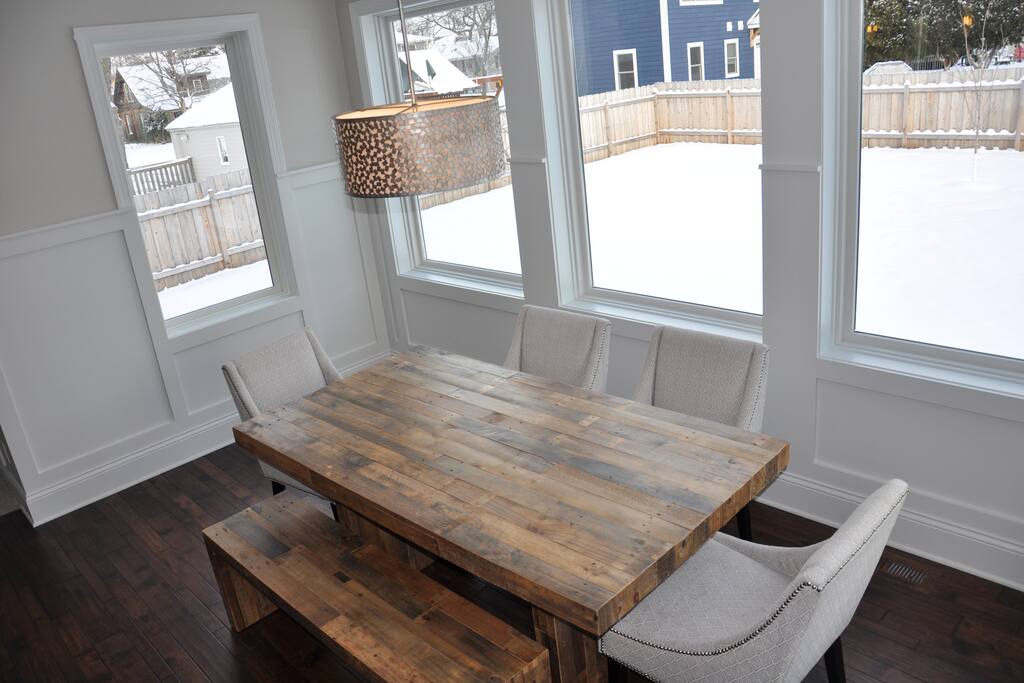 Large dining space on main level