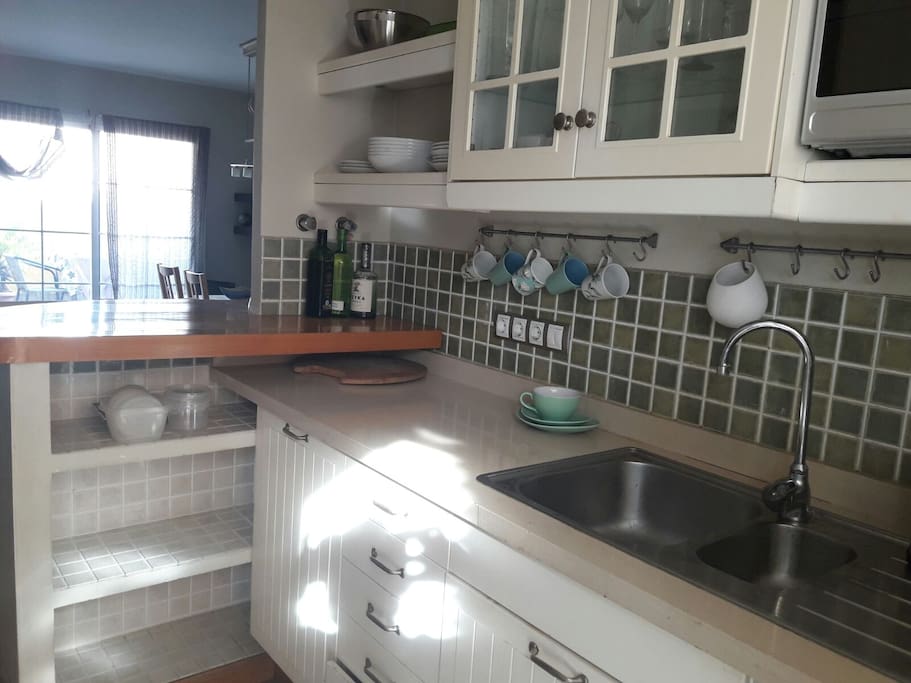 Open-plan kitchen