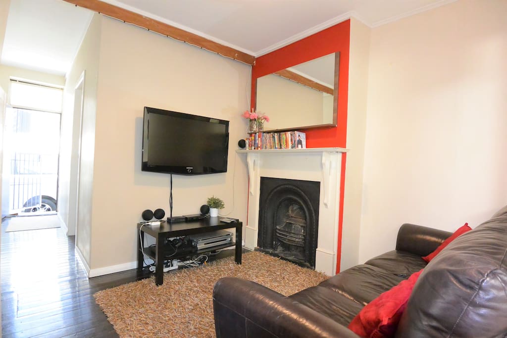 Lounge Area with over 200 dvd's, playstation and surround sound.