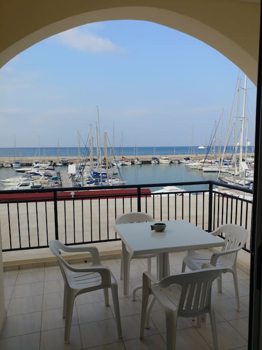 Spacious balcony with view