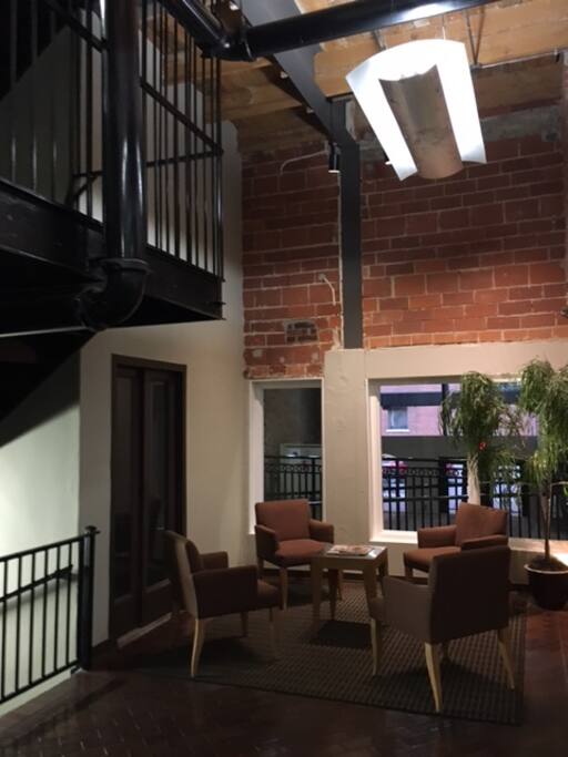 Entry to the condo lobby