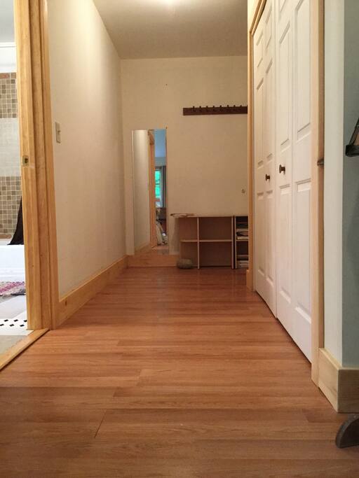 Closet and dressing area for gearing up for your day or night!