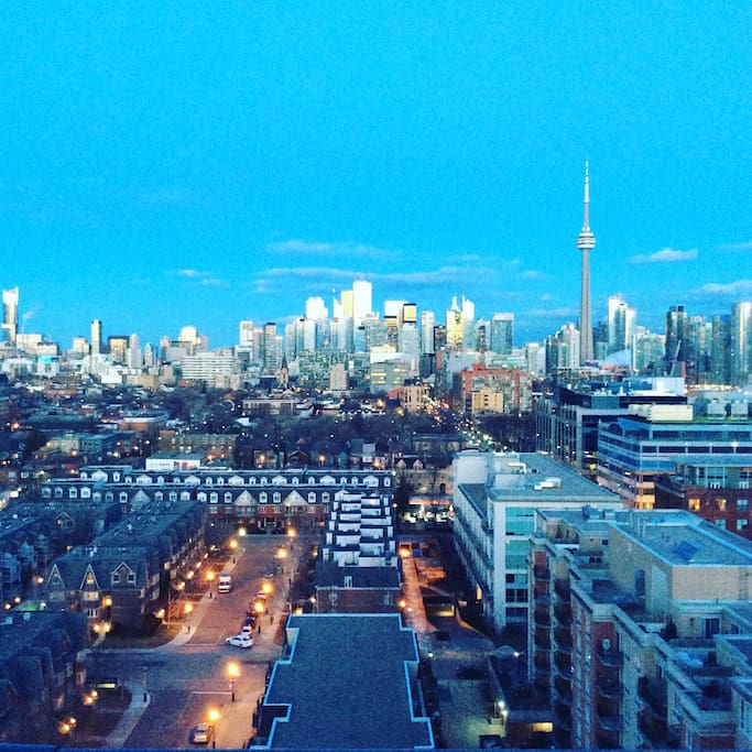View from the patio - you can see the entire city