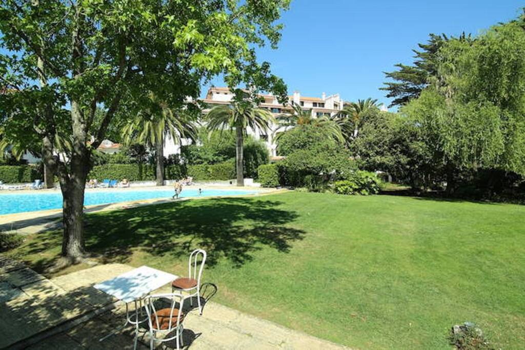 condominium garden and pool