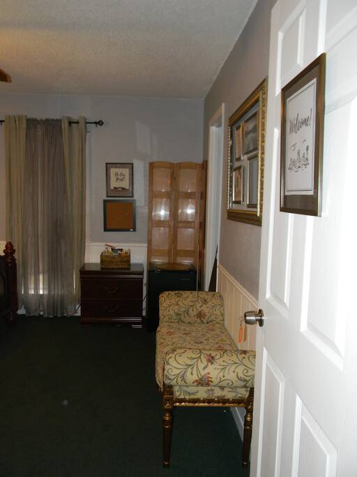 View as soon as you open the door.