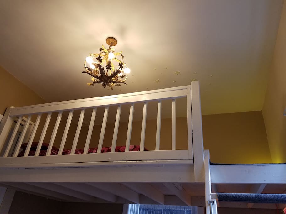 View up to loft.