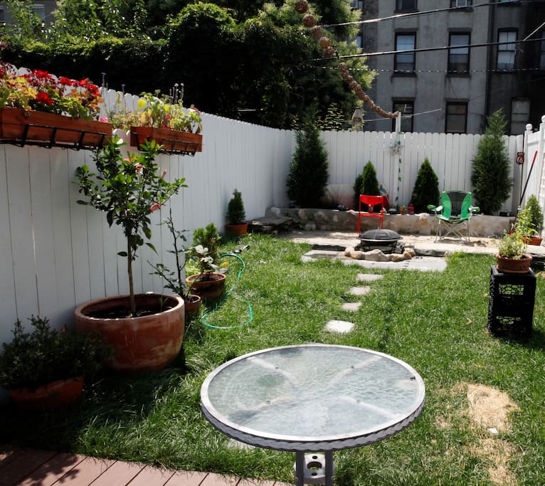 My yard is the perfect retreat after a long day of exploring, or for morning coffee and relaxation. The backyard view is quintessentially Brooklyn!