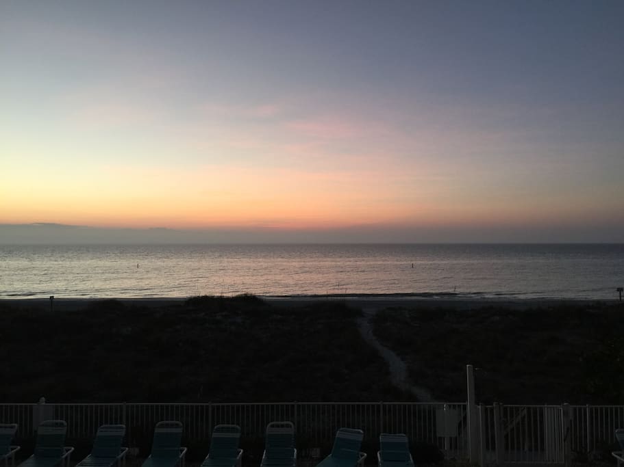 Sunset from pool area.