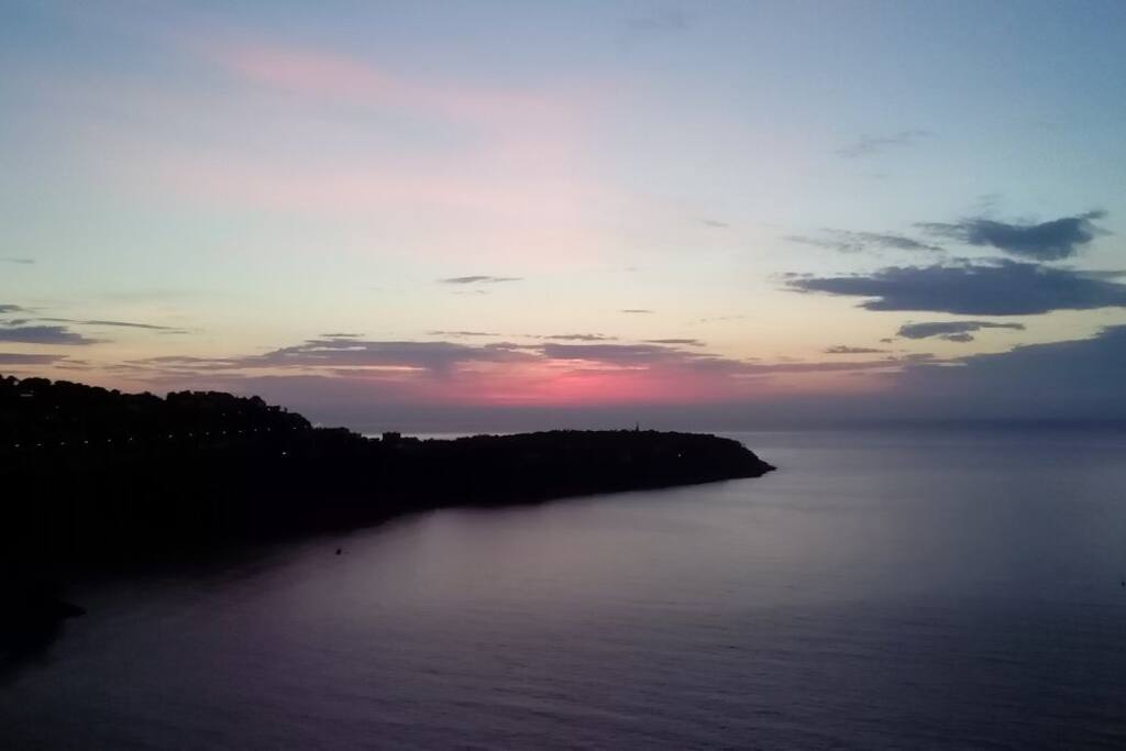 Night view from balcony