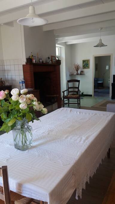 salle à manger cheminée