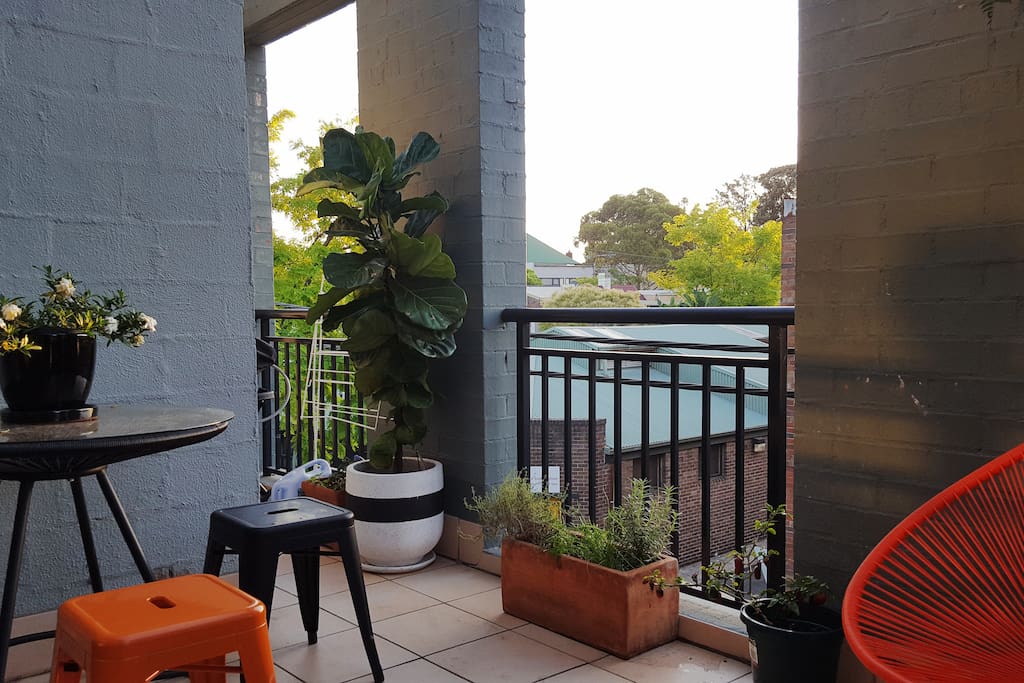 Cosy balcony with bbq