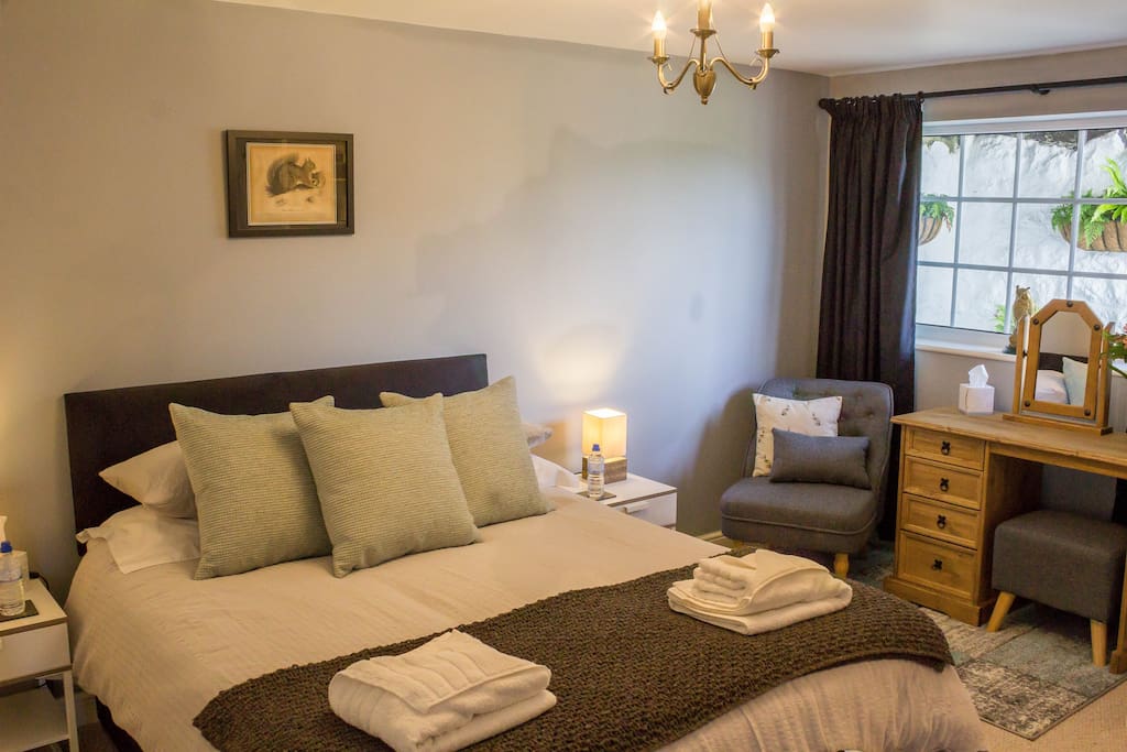 The cosy bedroom at Hillside, with comfy, king size bed