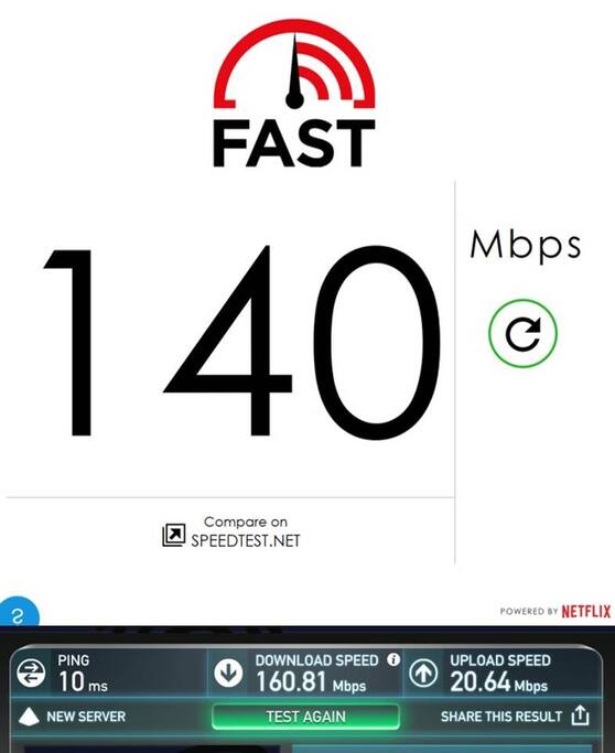 Lighting-fast wifi speed, backup network available as well